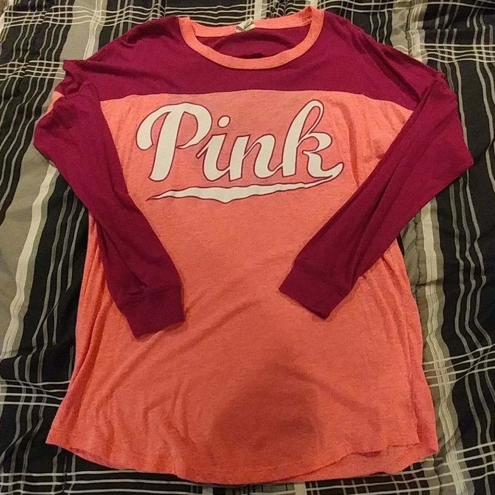 Small vs pink open back long sleeve